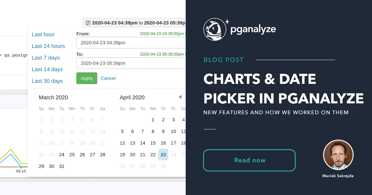Introducing New Charts & Date Picker in pganalyze