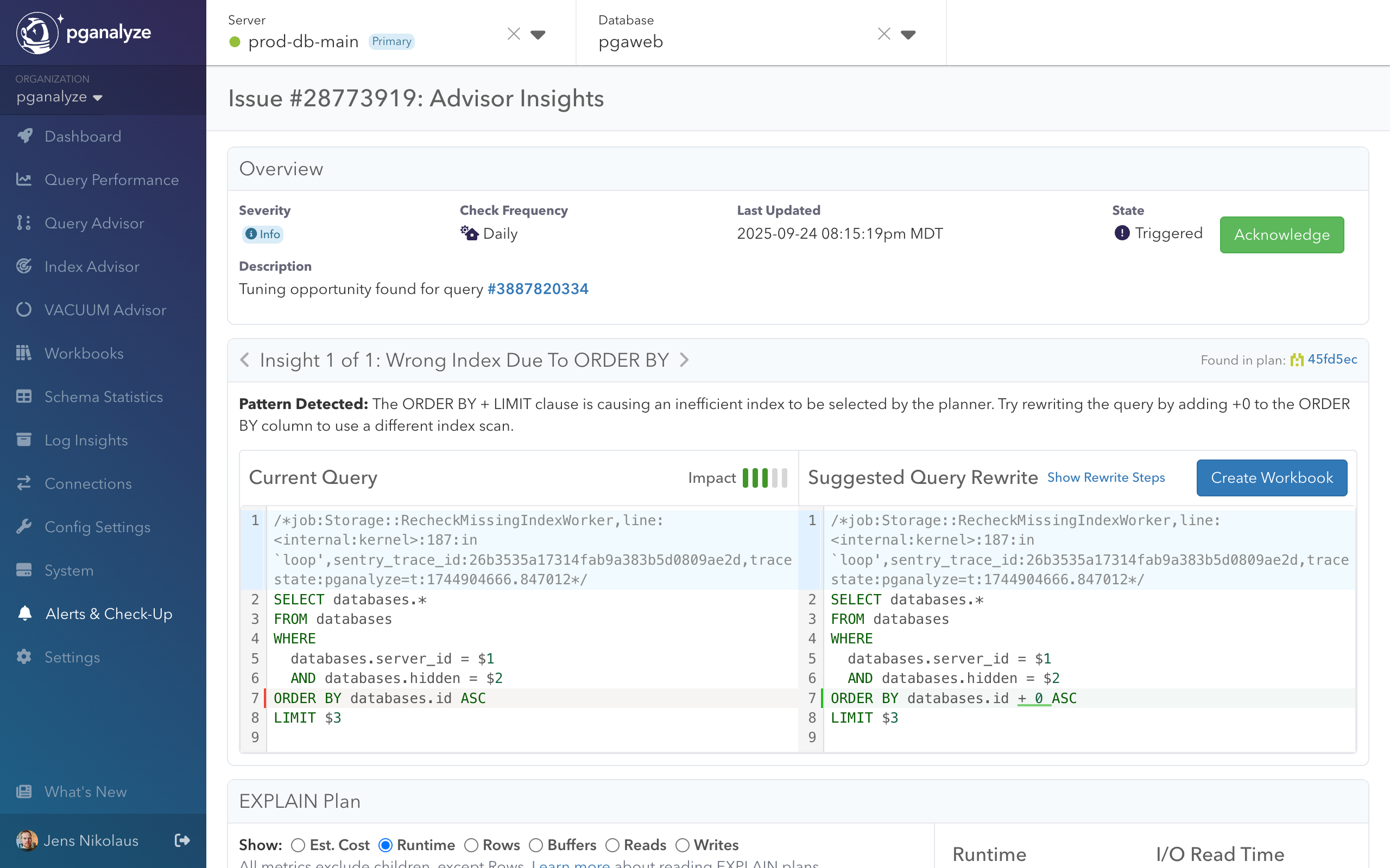 Introducing pganalyze Query Advisor: Proactive Query Plan Optimization ...