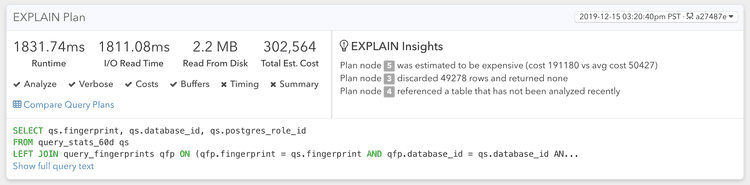 Plan Summary and EXPLAIN Insights