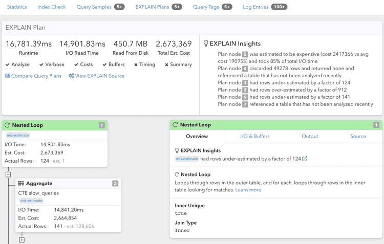 query details explain plan