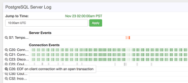 Screenshot of Log Insights feature