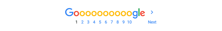 No count of the total results in the Google pagination
