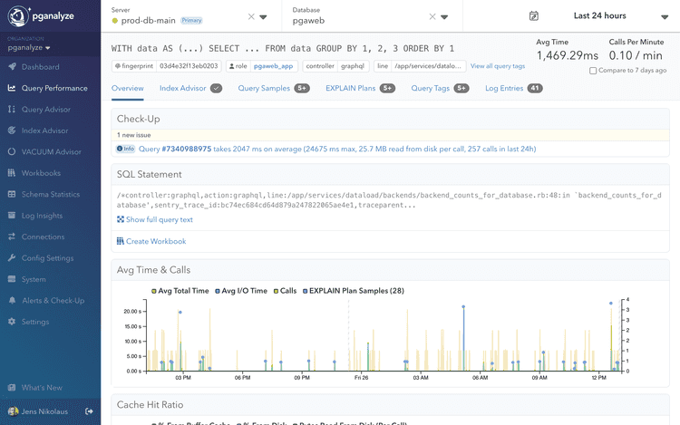 Screenshot of Tune Query action on Query Details page
