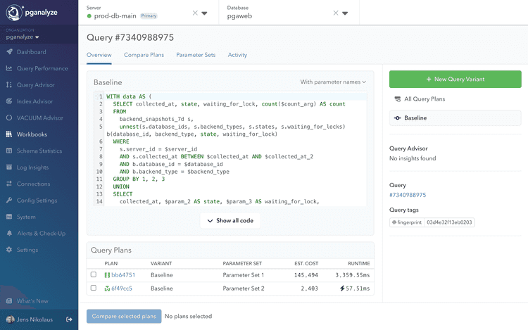 Screenshot of Workbook overview