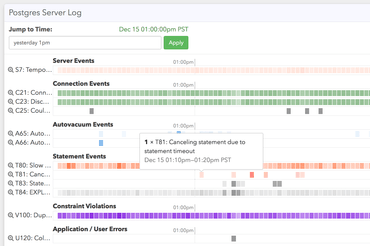 Screenshot of Log Insights feature