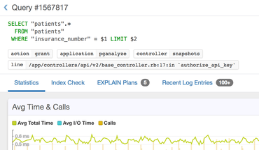 Screenshot of query normalization